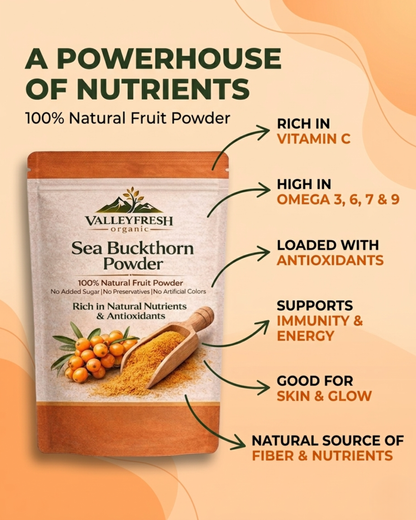 Sea Buckthorn Powder (100% Pure) | ValleyFresh Organic