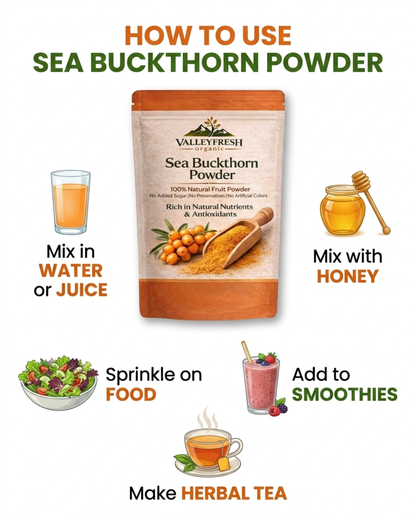 Sea Buckthorn Powder (100% Pure) | ValleyFresh Organic